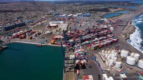 Chilean Port Video stock 136619432