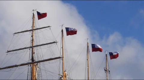 Chilean training ship esmeralda 1 Stock Footage 33474641