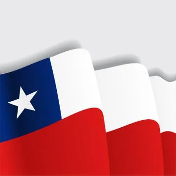 Chilean waving Flag. Vector illustration Stock Illustration