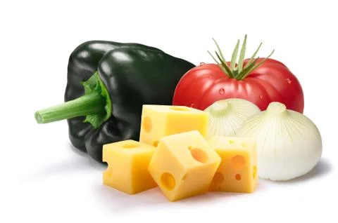 Chiles rellenos ingredients, paths Stock Photos