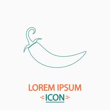 Chili computer symbol Illustrazione stock