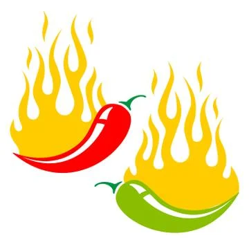 Chili fire Illustrazione stock