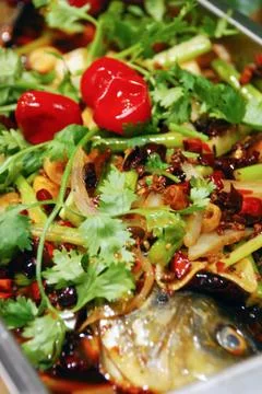 Chili fish Stock Photos