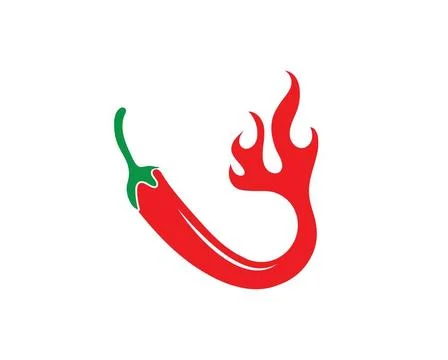 Chili logo vector template design Chili logo vector template design illust... 스톡 사진
