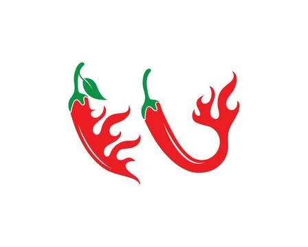 Chili logo vector template design Chili logo vector template design illust... 스톡 사진