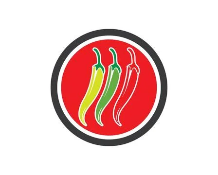Chili logo vector template design Chili logo vector template design illust... 스톡 사진