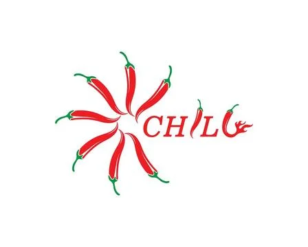 Chili logo vector template design Chili logo vector template design illust... 스톡 사진