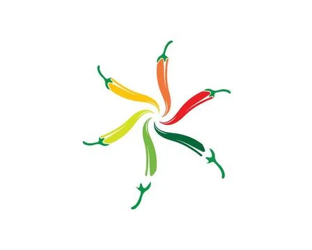 Chili logo vector template design Chili logo vector template design illust... 스톡 사진