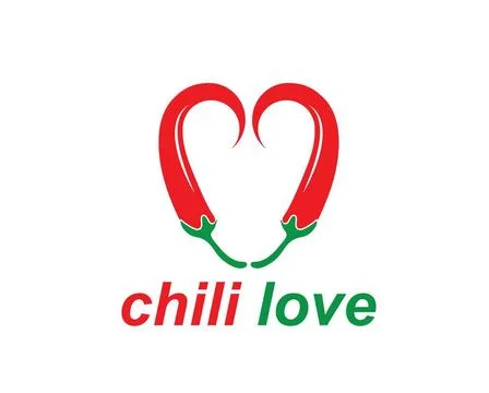 Chili logo vector template design Chili logo vector template design illust... 스톡 사진
