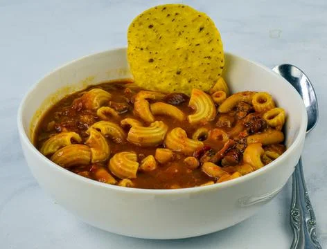 Chili macaroni Foto stock