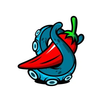 CHILI OCTOPUS Stock Illustration
