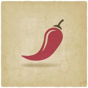Chili old background Stock-Illustration