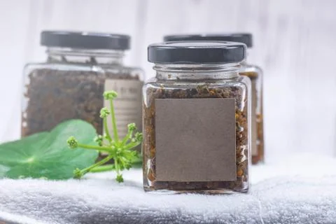 Chili paste Packed in bottles Stock Photos