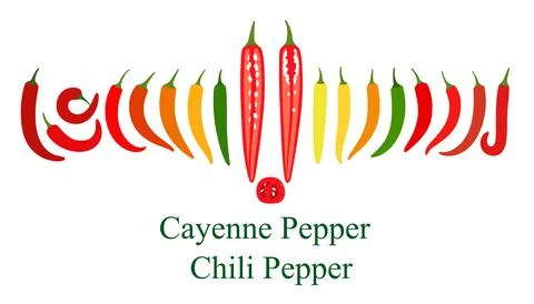 Chili pepper flat icon set, vector illustration Stock Illustration
