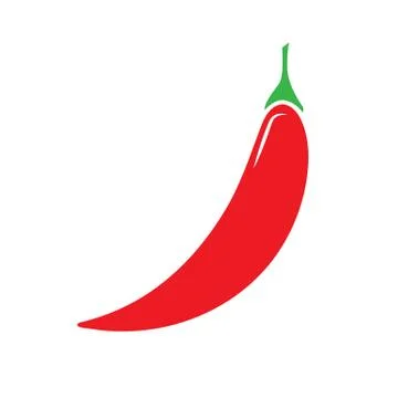 Chili pepper icon. Simple Flat and solid color vector illustration. Illustrazione stock