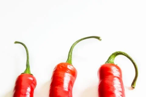 Chili pepper on light background, macro shot Stock Photos