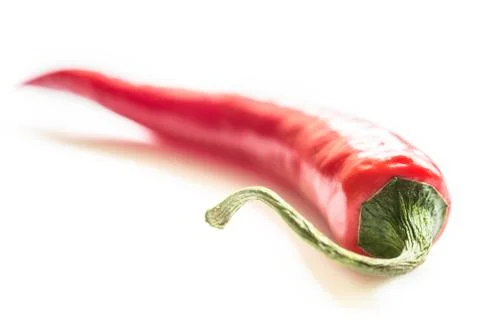 Chili pepper on light background, macro shot Stock Photos