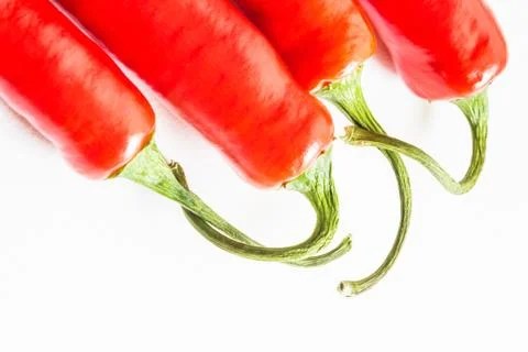 Chili pepper on light background, macro shot Stock Photos