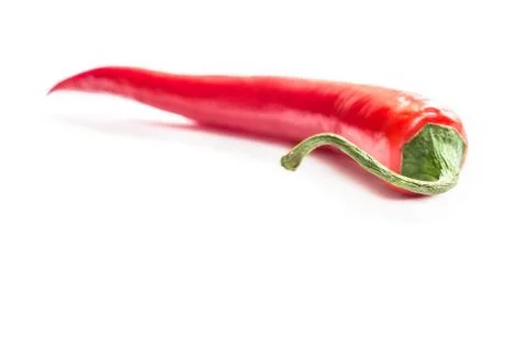 Chili pepper on light background, macro shot Stock Photos