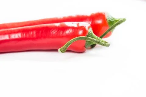 Chili pepper on light background, macro shot Stock Photos