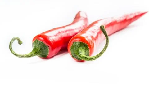 Chili pepper on light background, macro shot Stock Photos