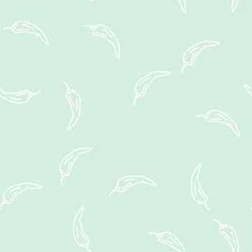 Chili pepper line seamless pattern Stock Illustration