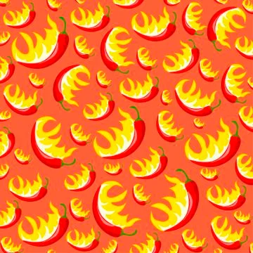 Chili pepper pattern Stock Illustration