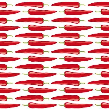 Chili pepper seamless pattern Illustrazione stock