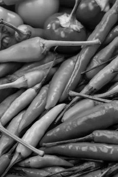 Chili pepper spicy pattern vegetable spice asia vertical background Stock Photos