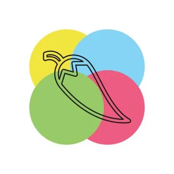 Chili pepper vector icon Stock Illustration