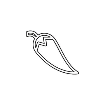 Chili pepper vector icon Stock Illustration