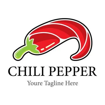 Chili pepper vector logo design Stock Illustration
