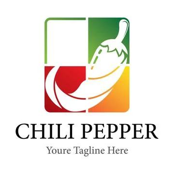 Chili pepper vector logo design Stock Illustration