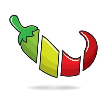 Chili pepper vector logo design Stock Illustration