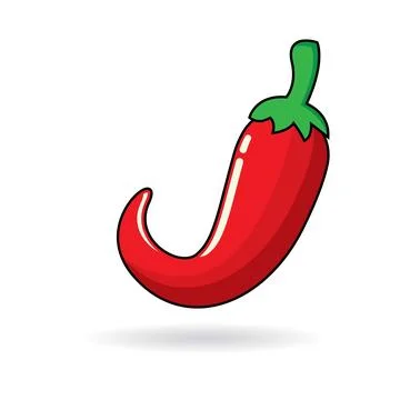 Chili pepper vector logo design Stock Illustration