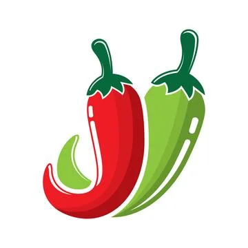 Chili pepper vector logo design Stock Illustration