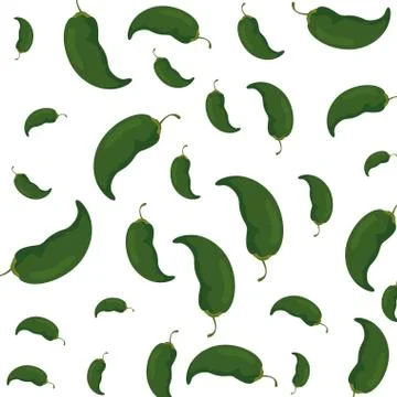 Chili pepper vegetables pattern 库存插图