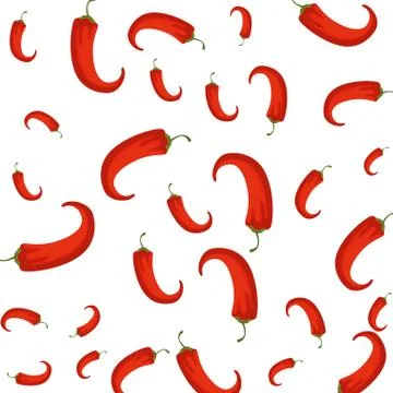 Chili pepper vegetables pattern Stockillustratie