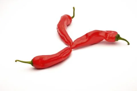 Chili pepper on white background Fotos de archivo