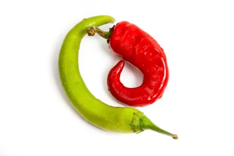 Chili peppers composition Stock Photos