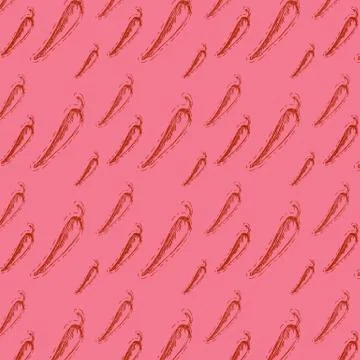 Chili Peppers Pattern 스톡 일러스트