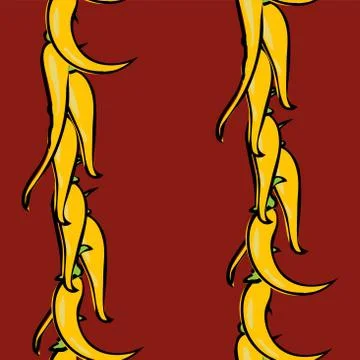 Chili peppers seamless pattern vector illustration eps 10. 스톡 일러스트