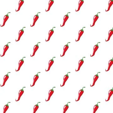 Chili peppers vegetables pattern background Illustrazione stock