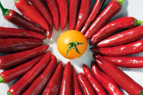 Chili plate Stock Photos