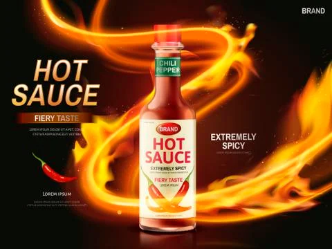 Chili sauce ad Stock Illustration