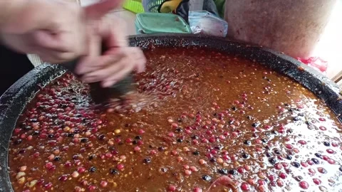 Chili sauce to eat with fruit Stock Footage 285408744