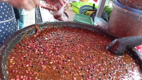 Chili sauce to eat with fruit Stock Footage 285408761
