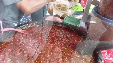 Chili sauce to eat with fruit Stock Footage 285408788