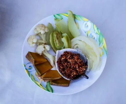 Chili sauce as hot as hell Stock Photos