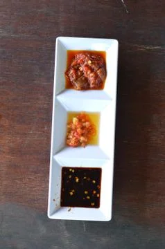 Chili sauce Stockfoto's